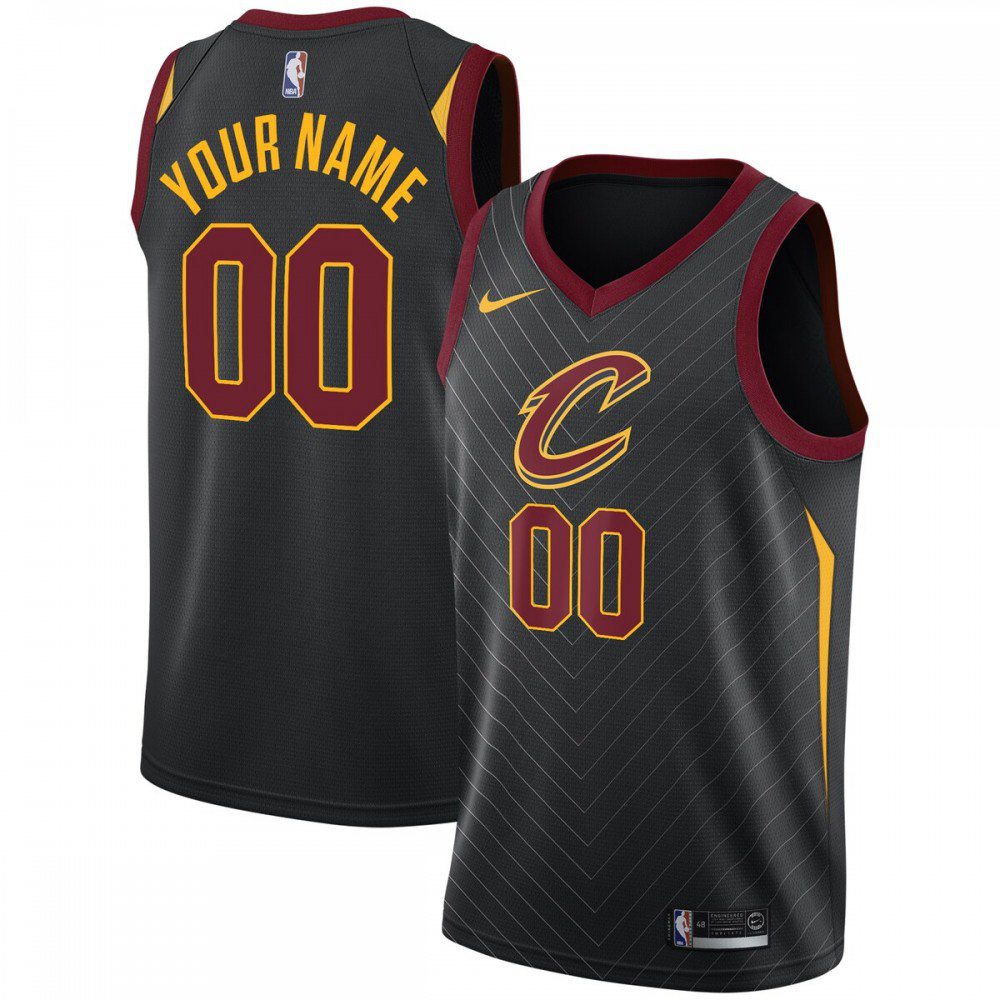 Cleveland Cavaliers Swingman Custom Jersey Black - Statement Edition-Pro Kit Vault | Brand New 26/27 Sports Jerseys